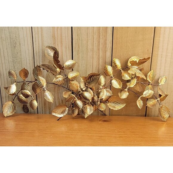 Vintage Mid-Century Modern Metal Leaf Wall Art, Set 2 - Picture 11 of 12
